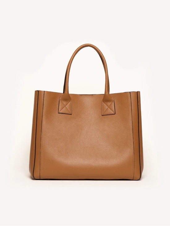 M.Gemi Handbags - Everyday Pebbled Tote in Cognac